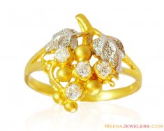 22k Fancy Signity Stone Ring ( Ladies Signity Rings )