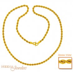 22 Kt Gold Rope Chain
