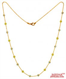 22k Gold Meenakari Beads Chain ( 22Kt Gold Fancy Chains )