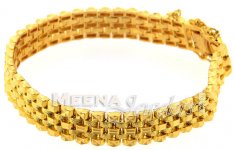 22 Kt Gold Mens Bracelet ( Men`s Bracelets )