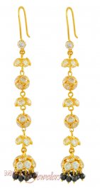 Gold Fancy Hook Earrings ( Exquisite Earrings )