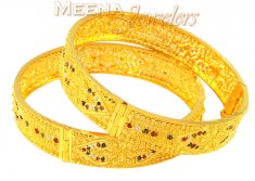 22Kt Gold Three tone Kadas