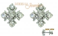 18Kt Gold White Gold Genuine Diamond Earrings