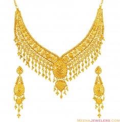 22k Yellow Gold Filigree Set ( 22 Kt Gold Sets )