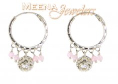22Kt White Gold Hoop Earrings ( Hoop Earrings )