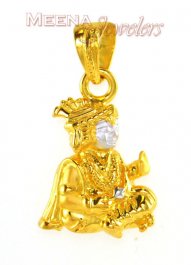 22Kt Gold Swaminarayan Pendant