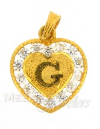 22Kt  Gold Pendant with Initial(G)