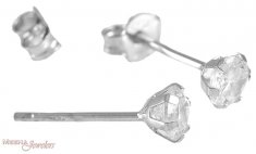 18Kt White Gold Earrings ( White Gold Earring )