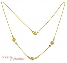 22kt Gold Chain with CZ