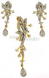 Genuine Diamond Pendant Set