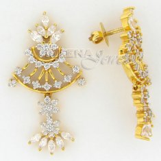 22 Kt Gold Signity Earring ( Signity Earrings )