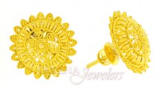22Karat Gold Earrings with Filigree 