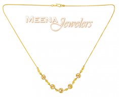 22kt Gold Chain (Necklace) with CZ