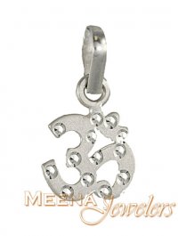 White Gold Om Pendant