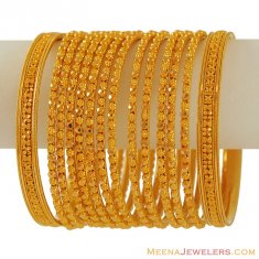Gold bangles in 22k gold ( Set of Bangles )