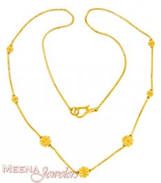 Chain with Gold Balls ( 22Kt Gold Fancy Chains )