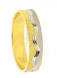 18Kt Gold Wedding band 2 Tone