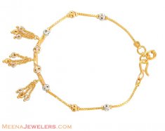 Gold Two Tone Bracelet with Charms
