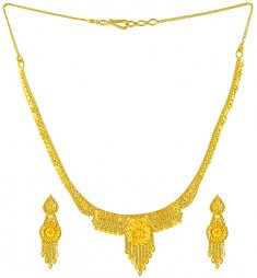 Gold Filigree Necklace Set