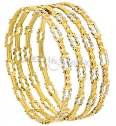 22 Kt Gold Two Tone Bangles