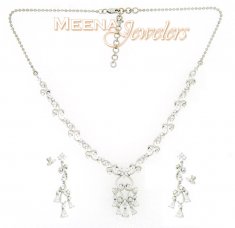 18Kt White Gold Necklace Set