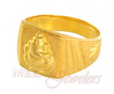 22kt Gold ring with Lord Ganesh