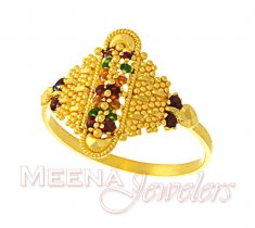 22Kt Gold Enamel Ring