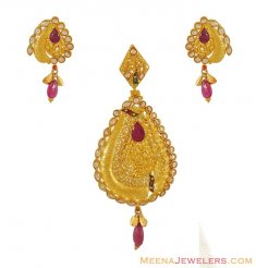 22K Designer Pendant Set ( Antique Pendant Sets )