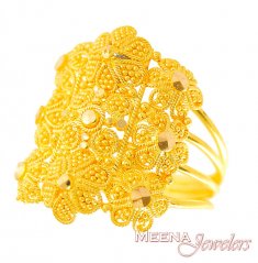 22k Filigree Designer Ring