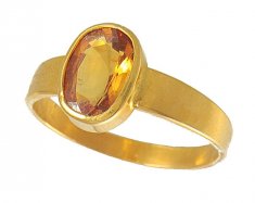 22kt  Birthstone Ring ( Yellow Sapphire) ( Astrological BirthStone Rings )