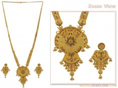 22K Gold Patta set with antique finish