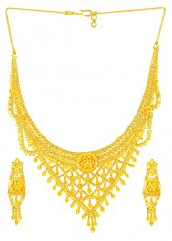 Gold Filigree Necklace Set