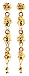 22 Kt Long Gold Earring