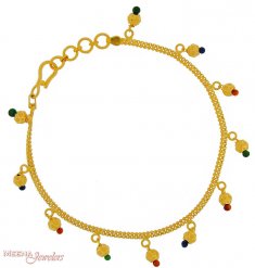22k gold Bracelet with multicolor enamel