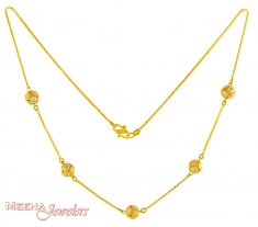 22kt  Signity Gold Chain  ( Necklace with Stones )
