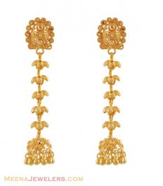 Gold Earrings with Hangings ( 22Kt Gold Fancy Earrings )