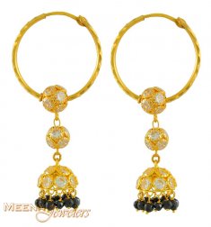 22 Karat Gold Hoop Earrings ( Hoop Earrings )