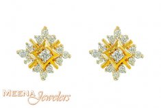 22K Gold Signity Earrings ( Signity Earrings )
