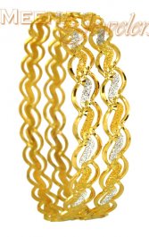 22Karat Gold 2Tone Bangles