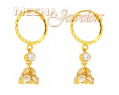 22Kt  Gold Hoop Earrings ( Hoop Earrings )