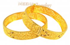 22 Kt Gold Three Tone Filigree work Kadas