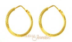 Gold Hoops (22 Karat) ( Hoop Earrings )