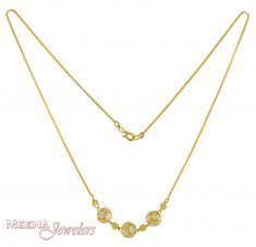 2 2k Gold Chain with CZ ( Necklace with Stones )
