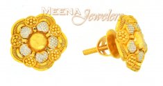 22 Kt Gold Tops Earrings