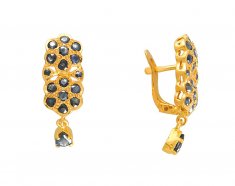 22Kt Gold Sapphire Clipons ( Precious Stone Earrings )