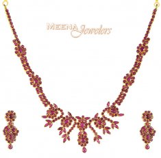 Ruby Designer Necklace Set ( Ruby Necklace Sets )