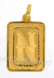 22Kt  Initial ( N) Pendant ( Initial Pendants )