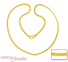 22Kt Gold Chain (18 Inch) ( Plain Gold Chains )
