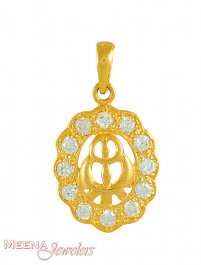 22K Gold Khanda Pendant ( Khanda Pendants )
