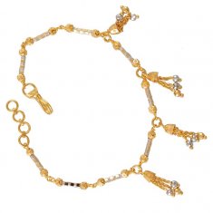 Two tone Charm bracelet(22k)